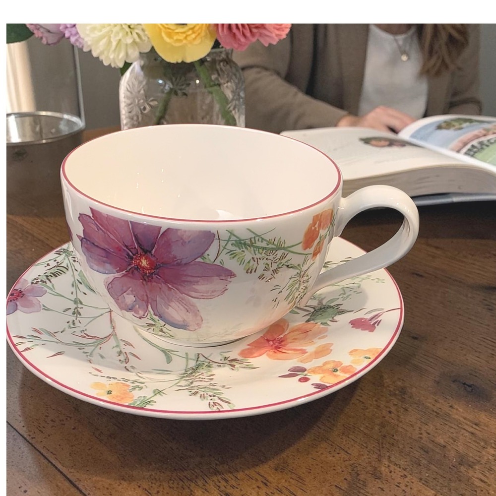 Villeroy & Boch Mariefleur Coffee Tea Cup and Saucer Set Floral French County